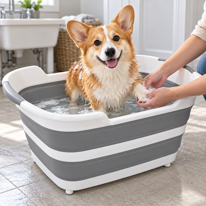 🎗️ Foldable Pet Bathtub | Portable & Space-Saving | Easy Home Grooming