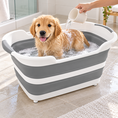 🎗️ Foldable Pet Bathtub | Portable & Space-Saving | Easy Home Grooming