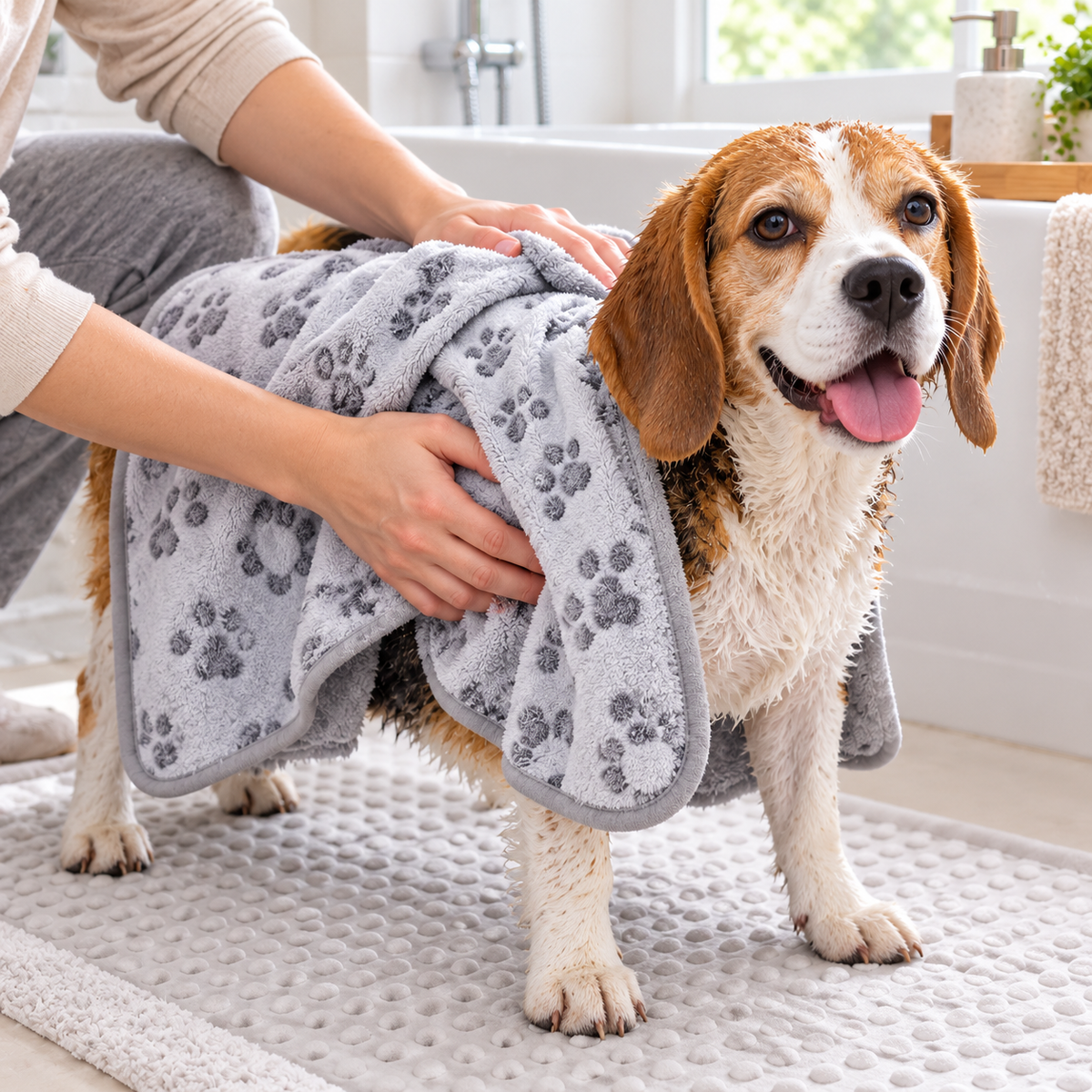 🐕‍🦺 Pet Drying Towel | Soft & Absorbent | Quick Drying After Bath Time