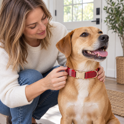 🏠 Adjustable Reflective Dog Collar | Comfortable, Safe & Stylish