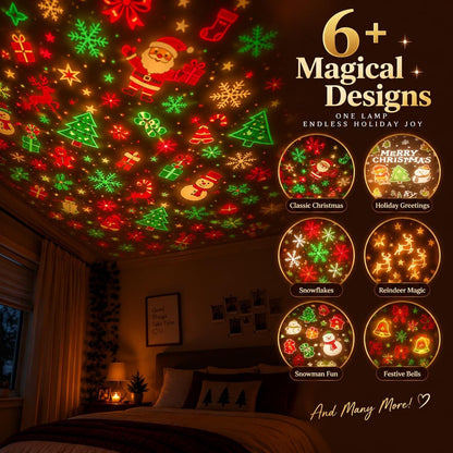 Christmas Projector Light, Plug and Play HD Christmas Projector