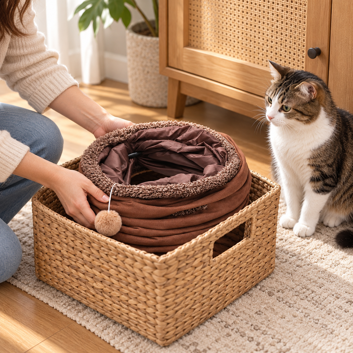 🎐 Multi-Functional Cat Tunnel Toy | Endless Exploration & Fun