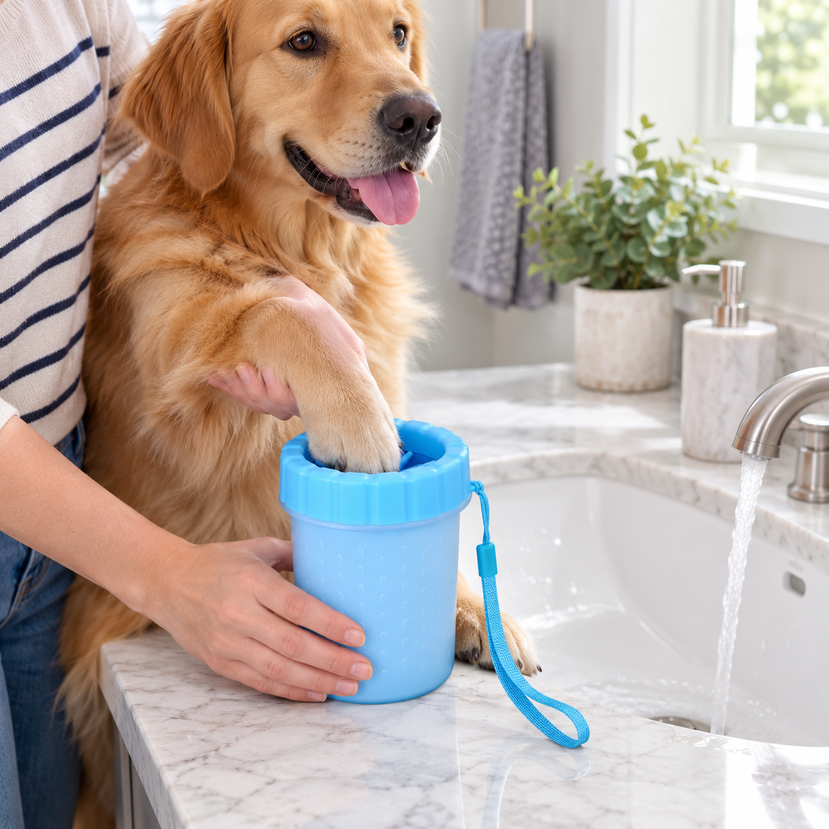 🐾 Pet Care Essential | Soft Silicone Paw Cleaner | Gentle Outdoor Grooming Solution