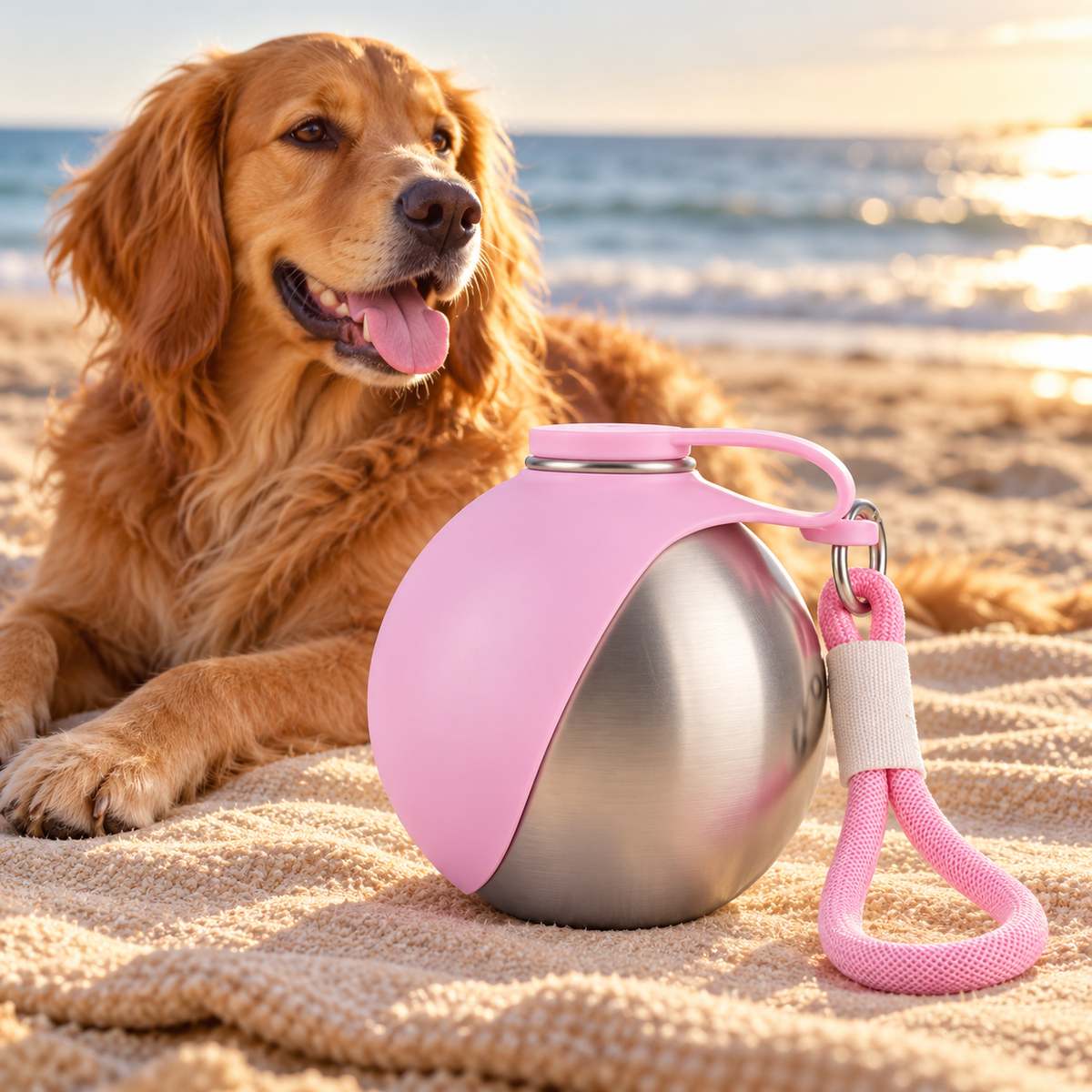 ☁️ Portable Pet Water Bottle | Stainless Steel Design | Outdoor Walks & Travel Essentials