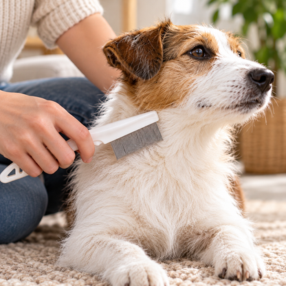 🐱 Pet Grooming Essential | Stainless Steel Comb Design | Gentle Care for Cats & Small Pets