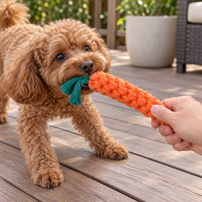 🥕 Pet Chew Toy | Braided Rope Design | Daily Play & Interactive Bonding