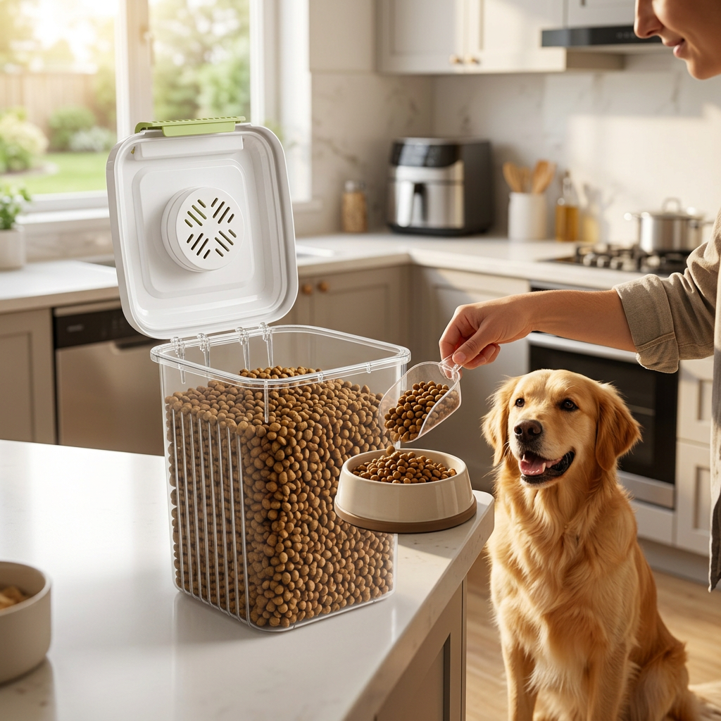 🐾 Pet Food Storage | Airtight Plastic Container | Fresh & Organized Kitchen Essential
