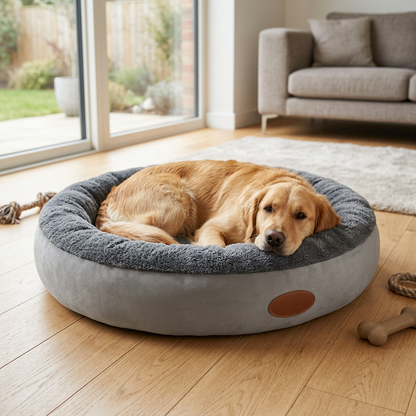 🐾 Comfort Pick | Plush Fabric | Cozy Indoor Dog Bed | For Dogs & Puppies | Soft Bolstered Nest