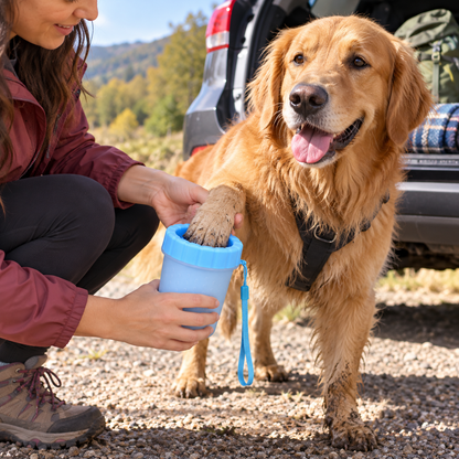 🐾 Pet Care Essential | Soft Silicone Paw Cleaner | Gentle Outdoor Grooming Solution