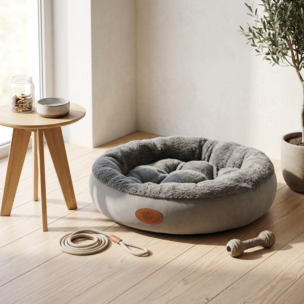 🐾 Comfort Pick | Plush Fabric | Cozy Indoor Dog Bed | For Dogs & Puppies | Soft Bolstered Nest