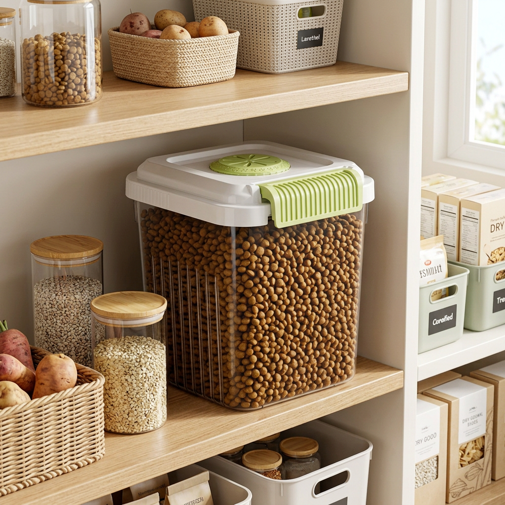 🐾 Pet Food Storage | Airtight Plastic Container | Fresh & Organized Kitchen Essential